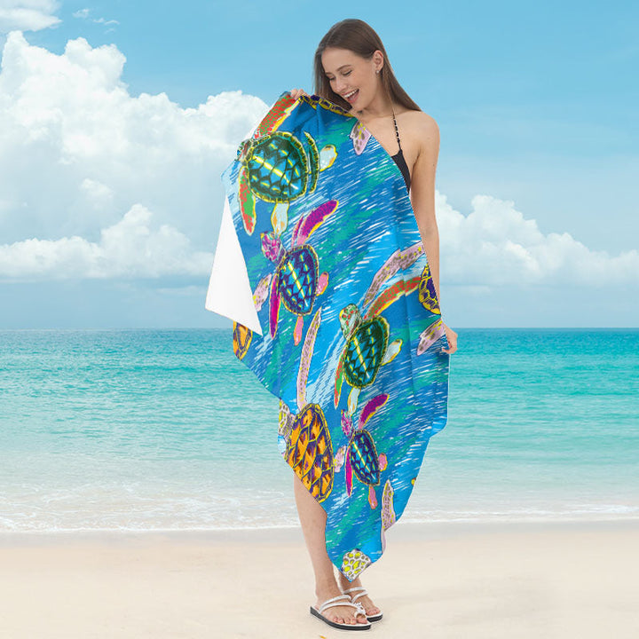 Beach towel with maritime star motif Kalsten