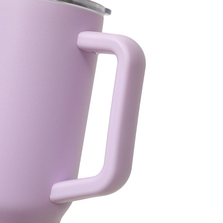 Unisex Insulated Drinking Cup with Handle and Integrated Straw Kalsten