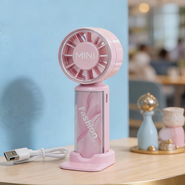 Women's Portable Mini Hand Fan with Ergonomic Design and USB Connection Kalsten