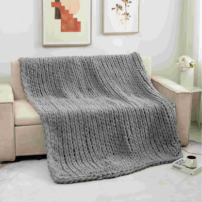 Cozy Knitted Throw Blanket