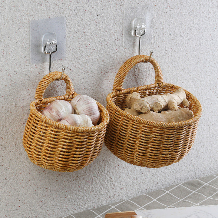 Handwoven Storage Basket with Ergonomic Handle Kalsten