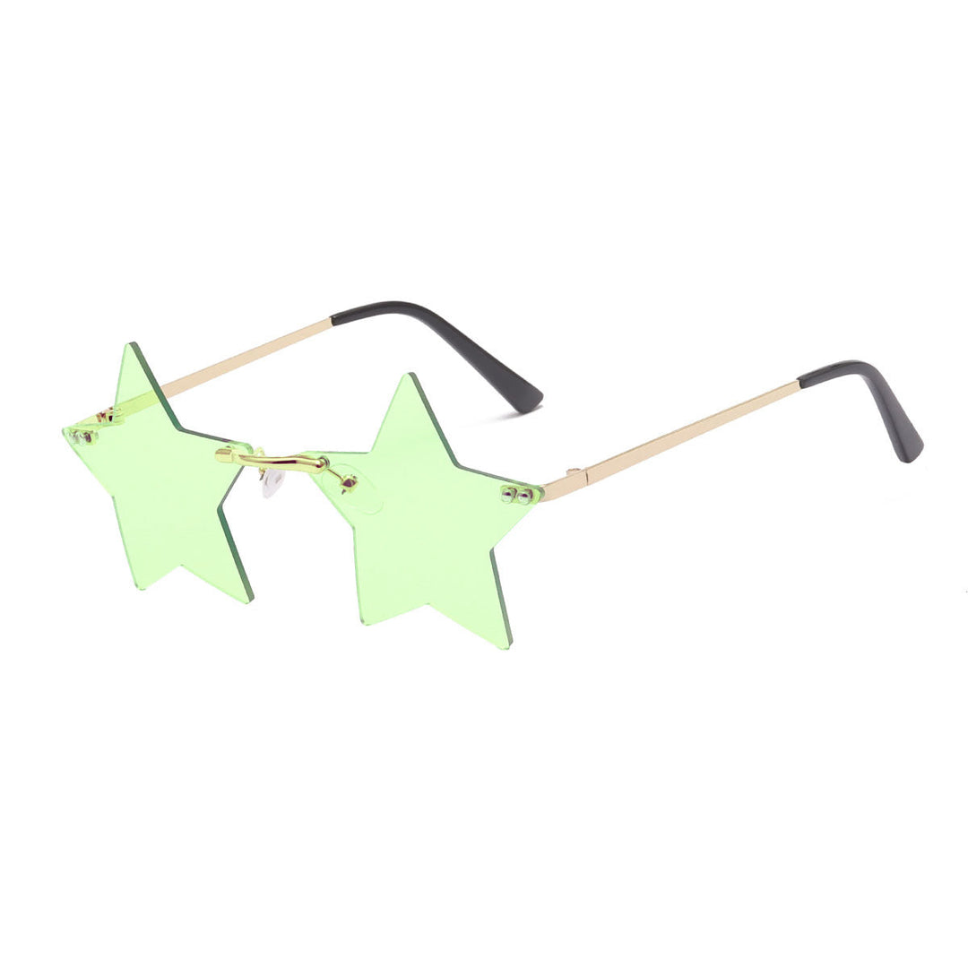 Women striking sunglasses with star-shaped frame and gradient lenses Kalsten