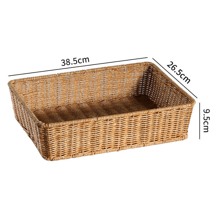 Handcrafted Rectangular Woven Storage Basket Kalsten