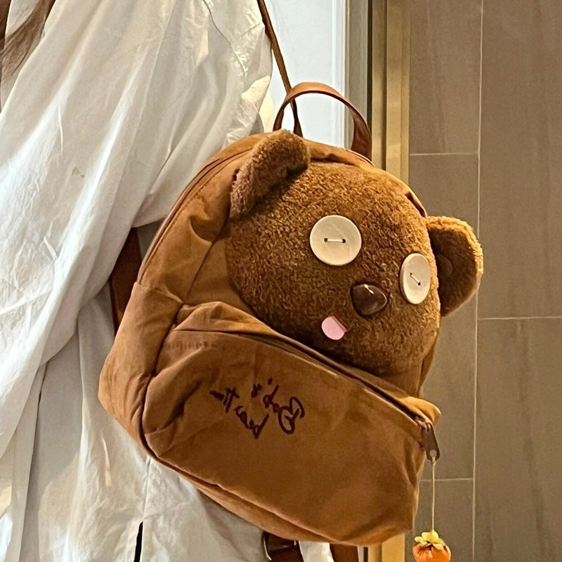 Plush Bear-Shaped School Backpack Kalsten