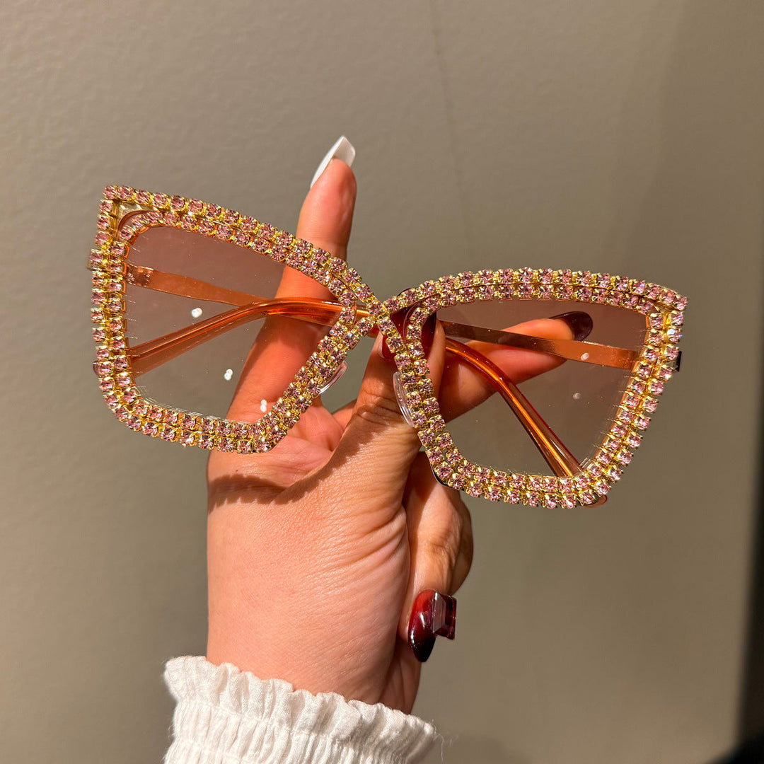Women's extravagant sunglasses with sparkling crystal frame Kalsten