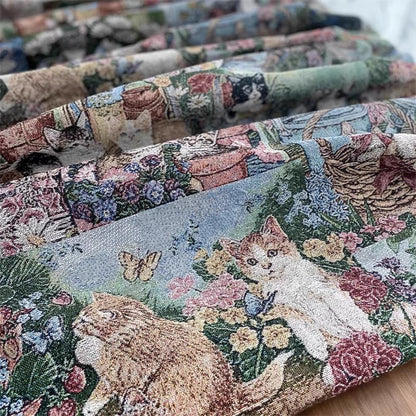 Artistic Cat-Themed Table Cover