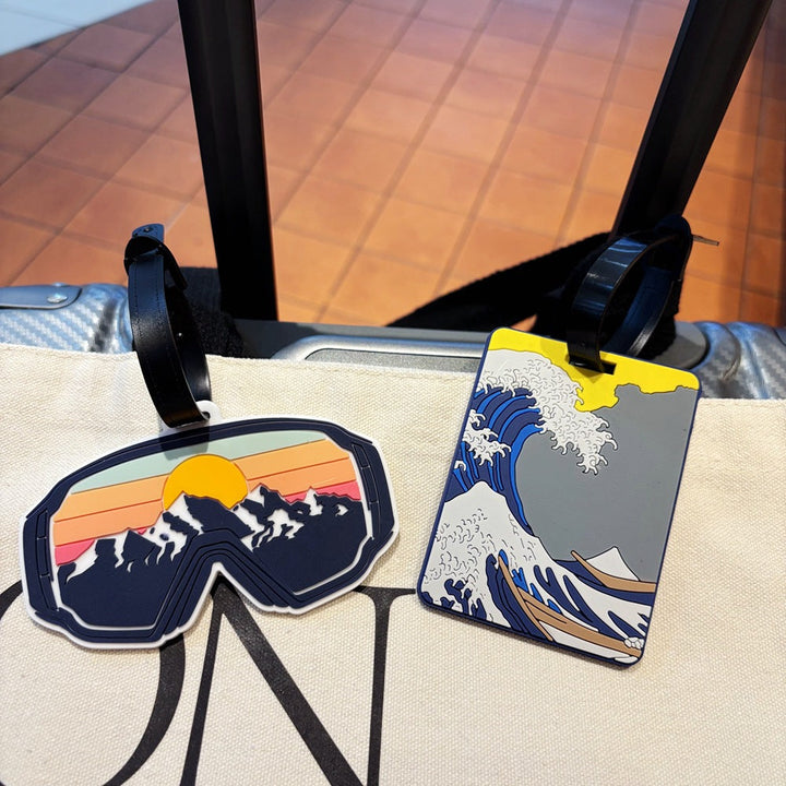 Mountain View Ski Goggles Luggage Tag Kalsten