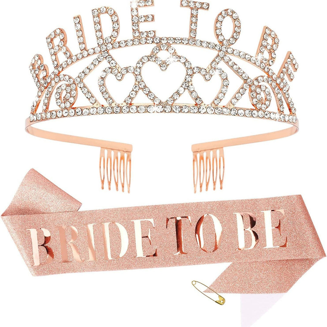 Women's Glittering Tiara with Heart Motifs Kalsten