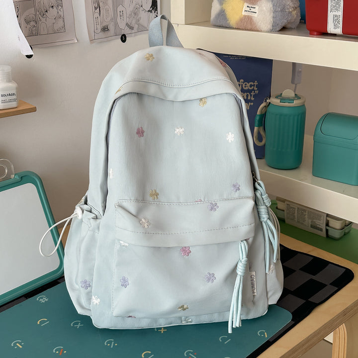 Embroidered Floral Print Backpack Kalsten