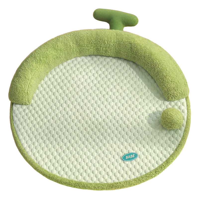 Unisex round baby crawling mat with ergonomic neck pillow and non-slip bottom Kalsten