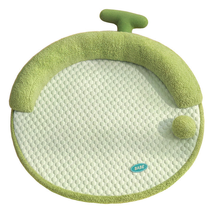 Unisex round baby crawling mat with ergonomic neck pillow and non-slip bottom Kalsten