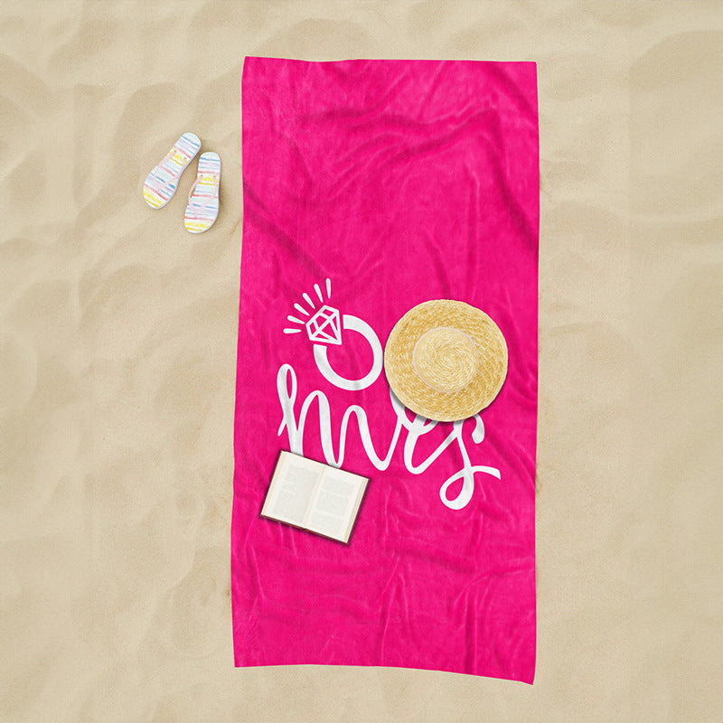 Beach towel with creative heart design Kalsten