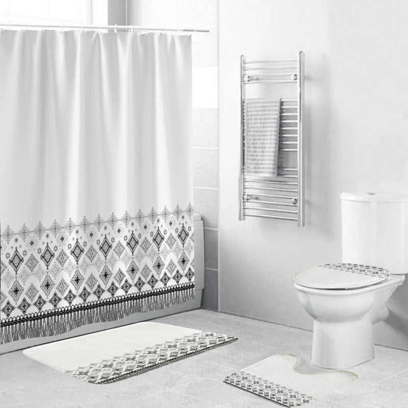 Chevron Pattern Bathroom Set Kalsten