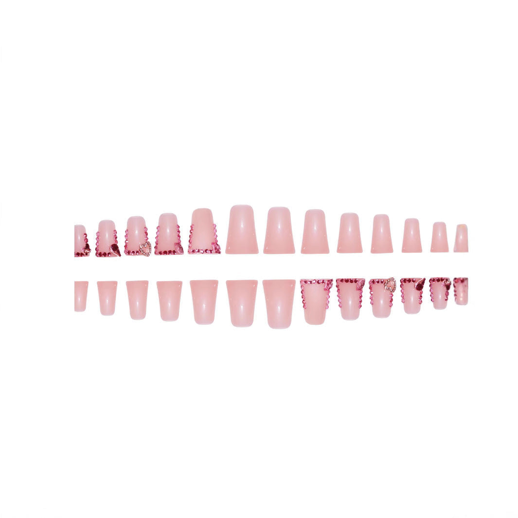 Decorative Rhinestone-Accent Press-On Nails Kalsten