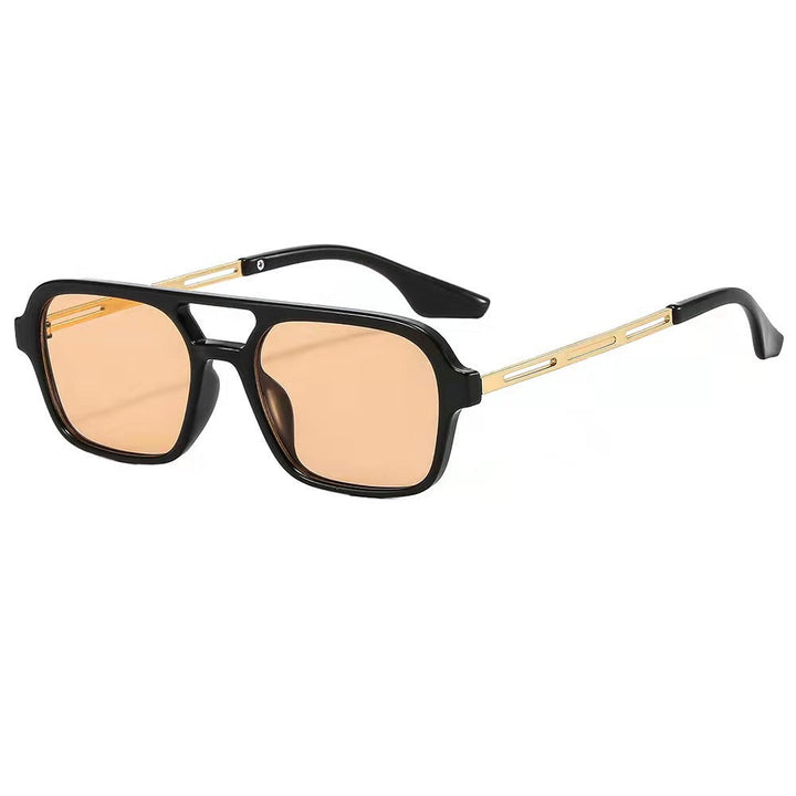 Women's Designer Sunglasses with Elegant Transparent Frame and Yellow Lenses Kalsten