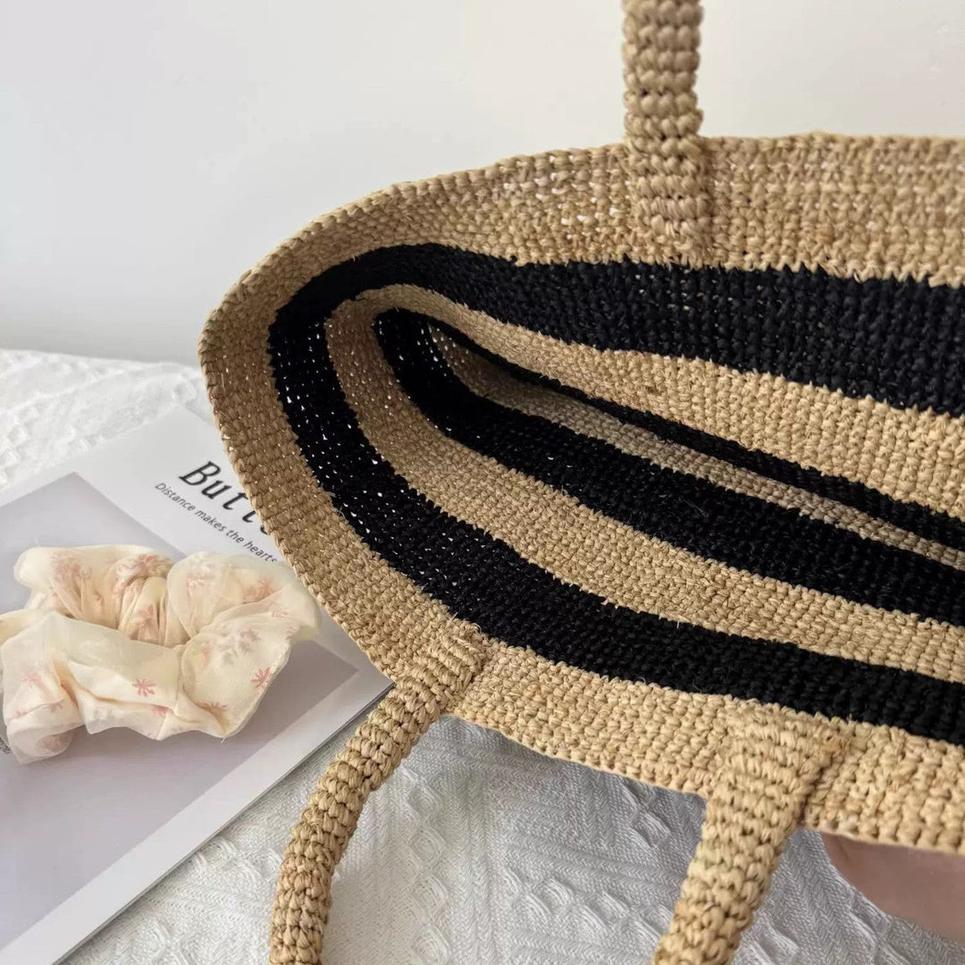 Handcrafted Tote Bag In Stripe Pattern Kalsten