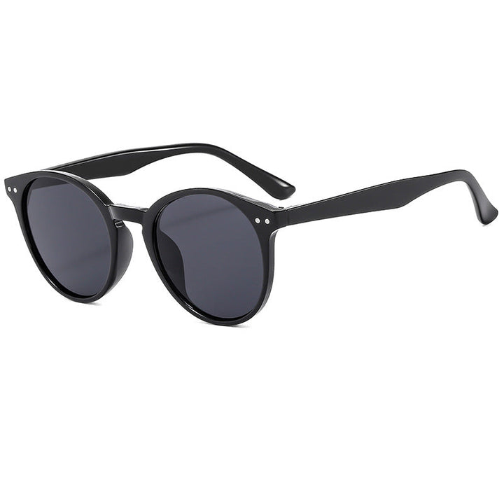 Women's fashionable round sunglasses with transparent frame and UV protection Kalsten