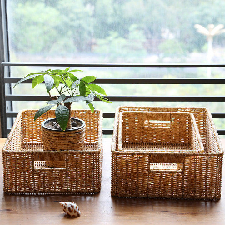 Rectangular Handwoven Storage Organizer Kalsten