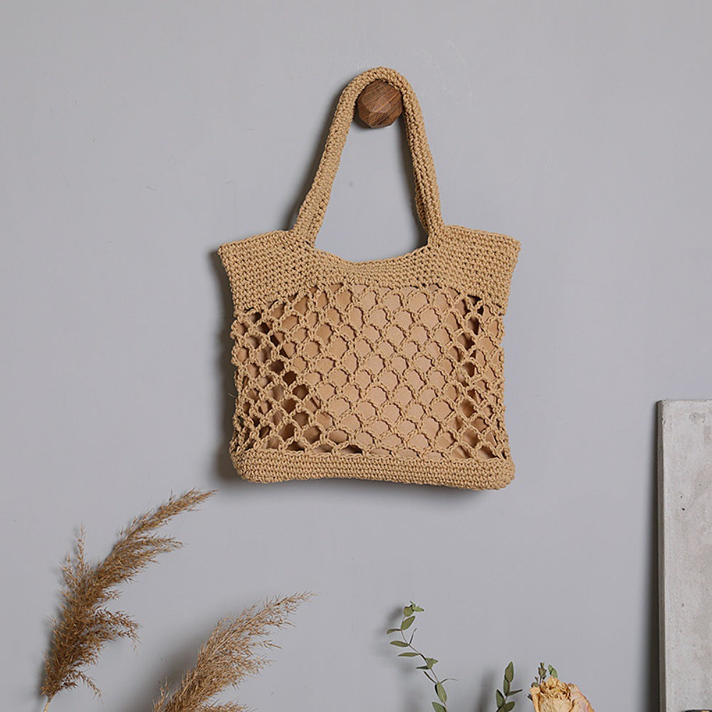 Handcrafted Tote Bag in Modern Net Design Kalsten