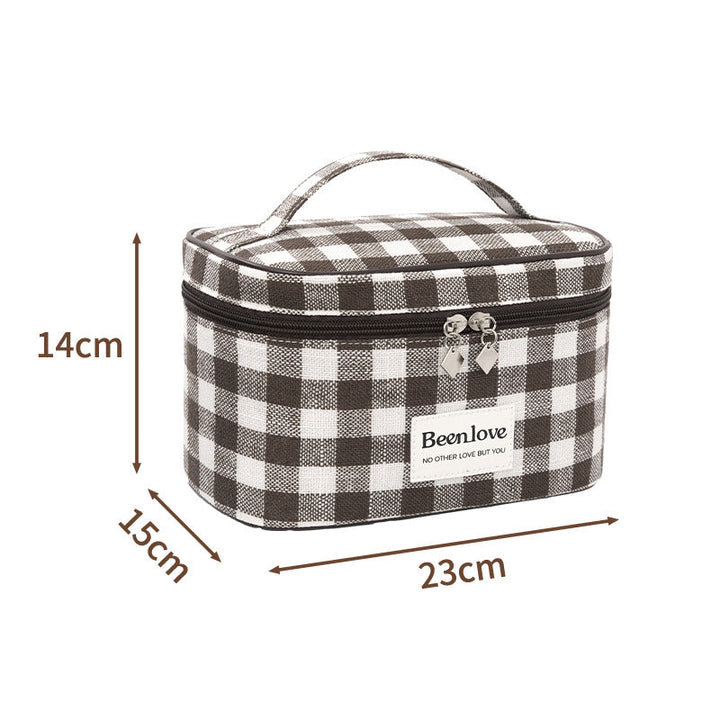 Stylish Checkered Makeup Case Kalsten
