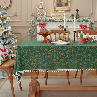Festive Floral Print Table Cover