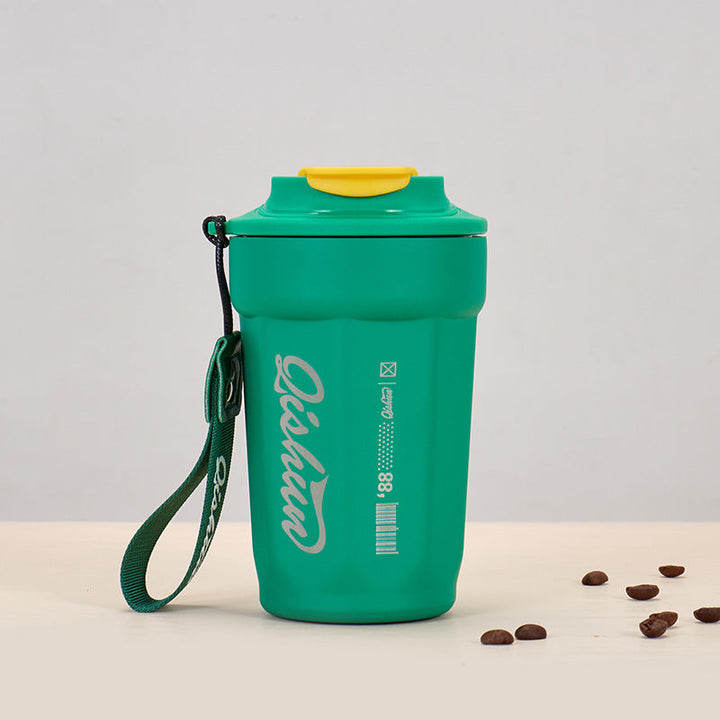 Ladies practical insulated drinking cup with carry strap Kalsten