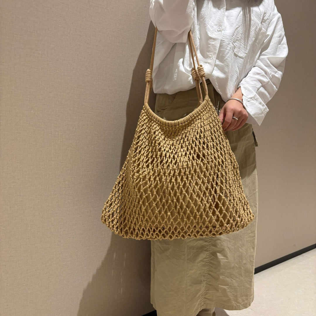 Net tote bag in boho style Kalsten