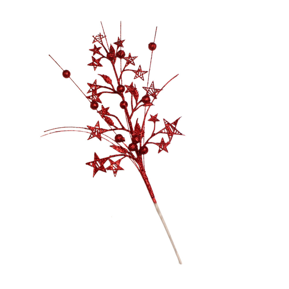Unisex decorative star branch with berries and flexible wire stem for wreath and table decoration Kalsten