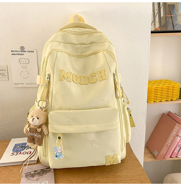 Embroidered Travel School Backpack