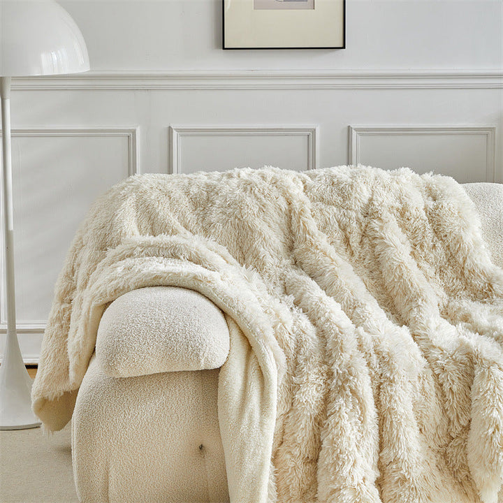 Women Luxury and Soft Faux Fur Blanket Kalsten