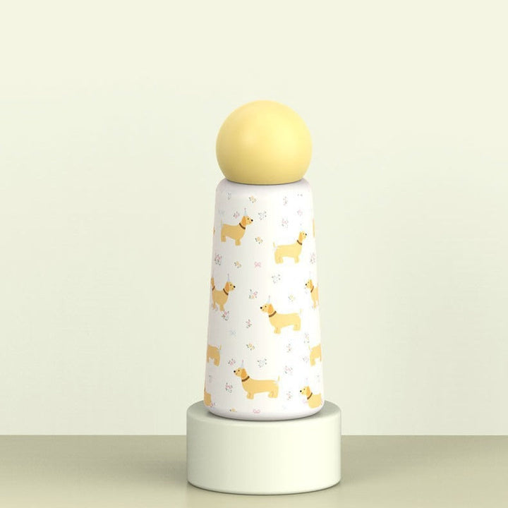 Women's insulated drinking bottle with playful dog design Kalsten