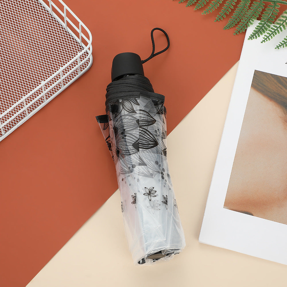 Women's Foldable Umbrella with Floral Pattern Kalsten