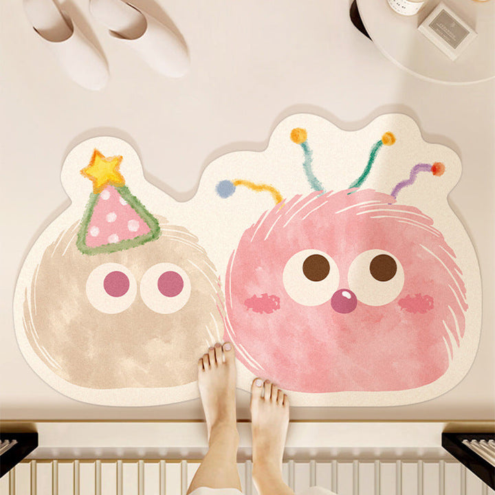 Whimsical Cartoon-Themed Bath Mat Kalsten