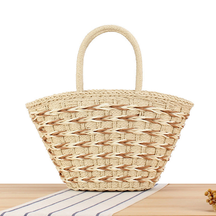 Basket bag with decorative braided design Kalsten