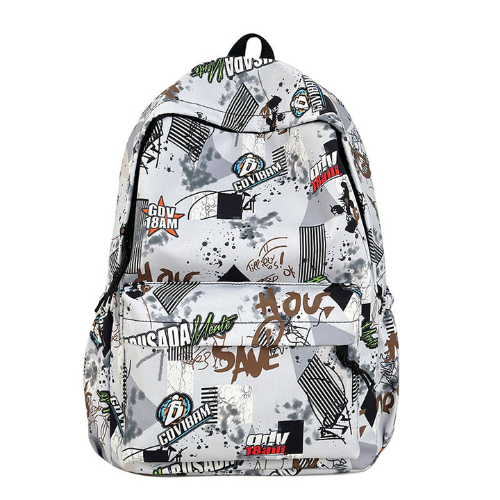 Graphic Patterned School Backpack