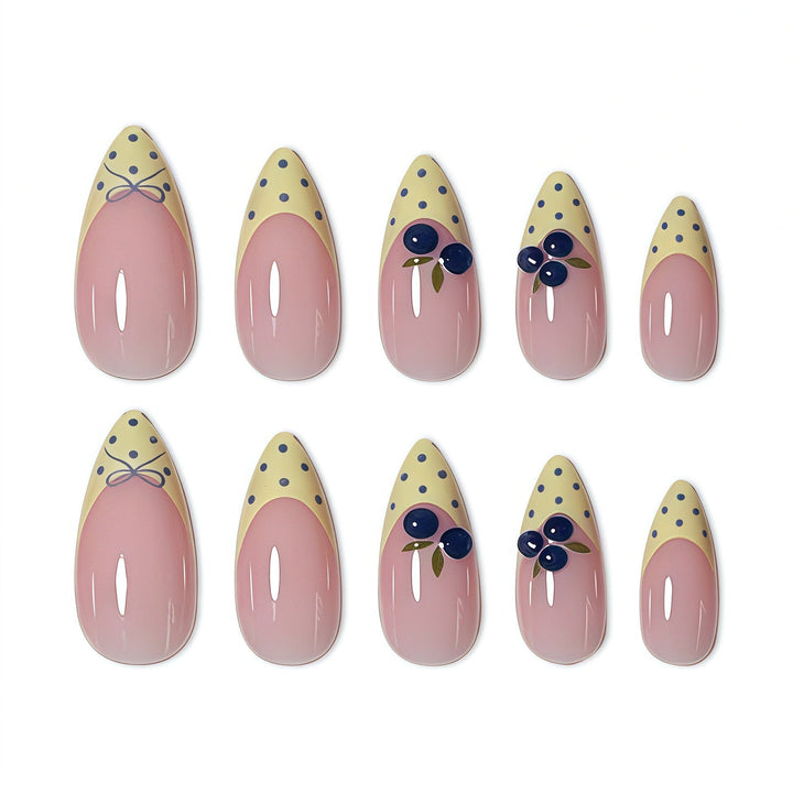 Artistic Floral Accent Press-On Nails Kalsten