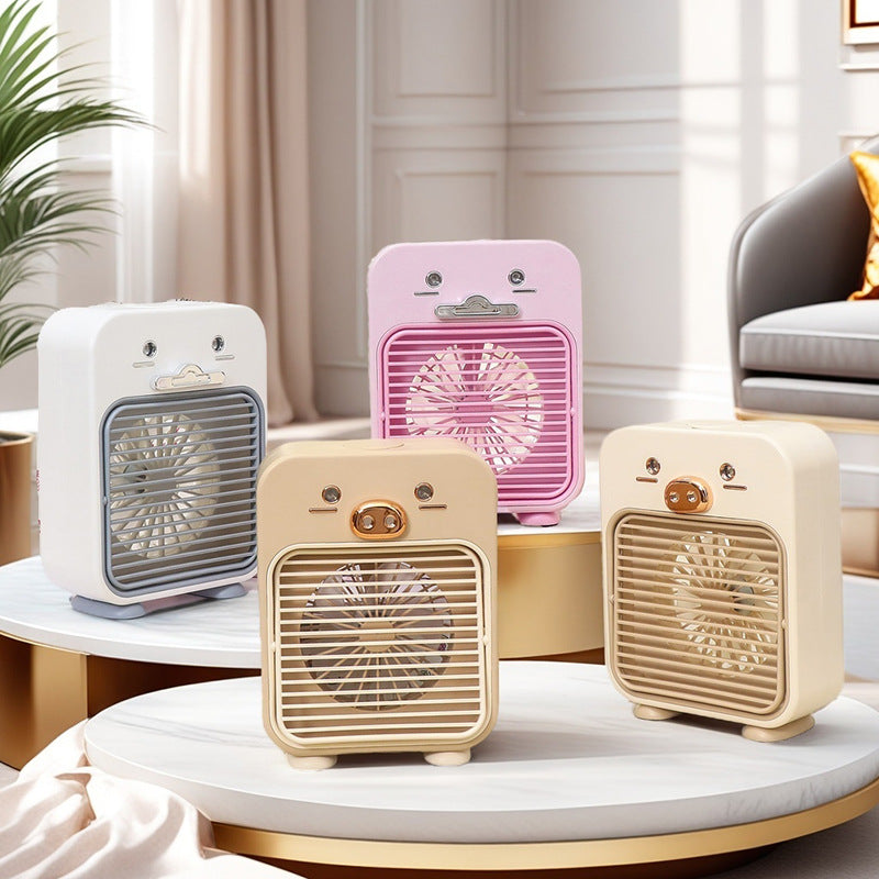 Ladies Funny Mini Table Fan with USB Connection and Flexible Tilt Kalsten
