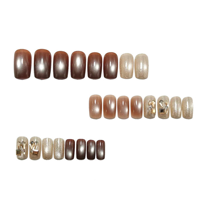 Artificial nails with luxurious glitter finish Kalsten