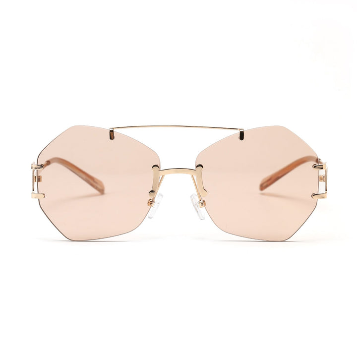 Women's fashionable octagonal sunglasses with delicate metal frame Kalsten