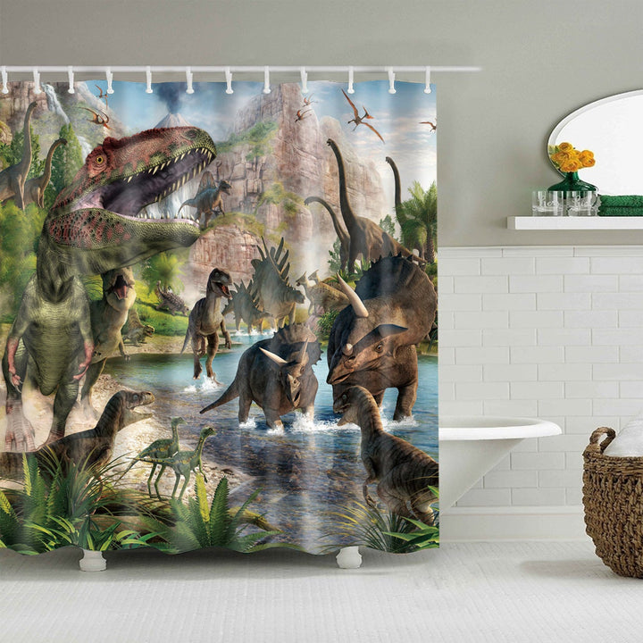Floral Patterned Bathroom Shower Curtain Kalsten
