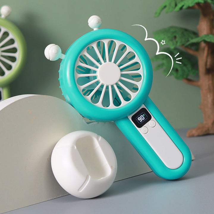 Women's Portable Handheld Fan with Multiple Speed Modes and Digital Display Kalsten