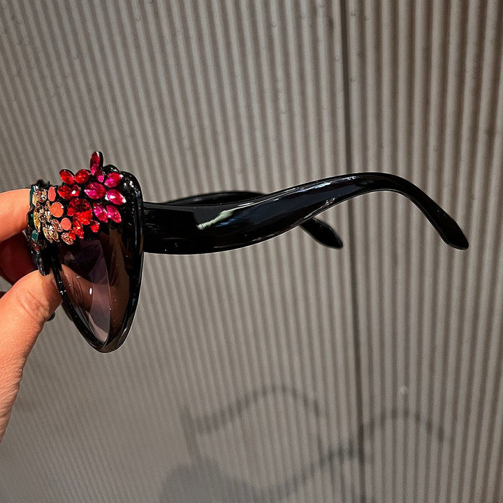 Women Cat-Eye Sunglasses with Luxurious Crystal Decoration Kalsten