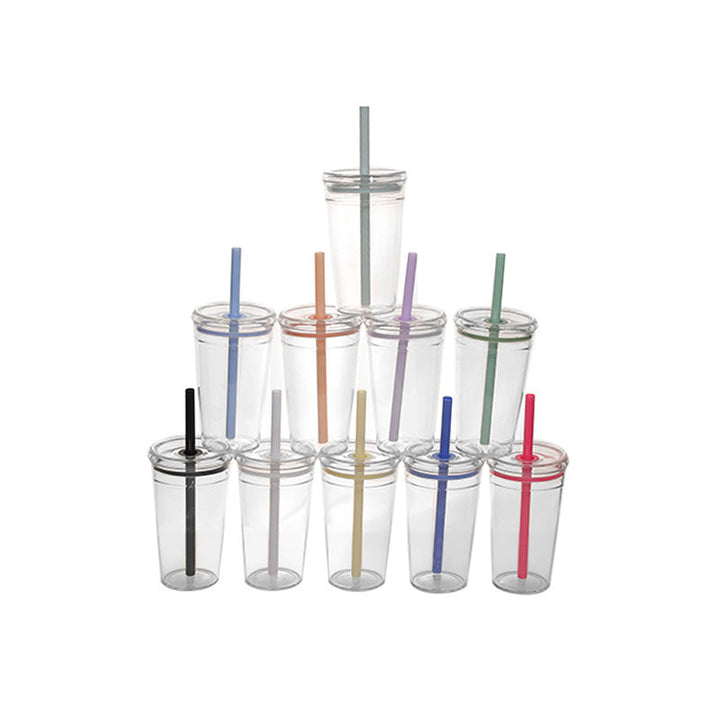 Ladies Insulated Drinking Cup with Sturdy Silicone Straw Kalsten