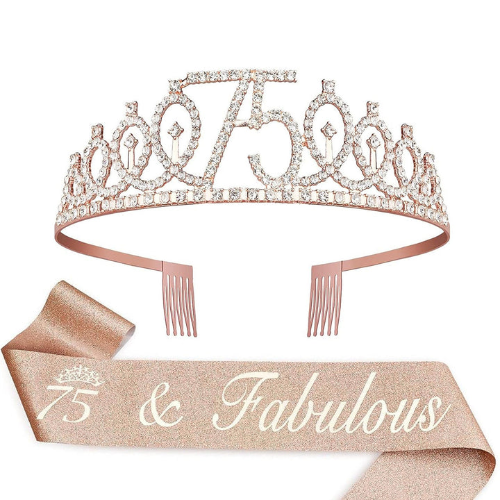 Ladies Crystal Princess Crown with 30 & Fabulous lettering Kalsten