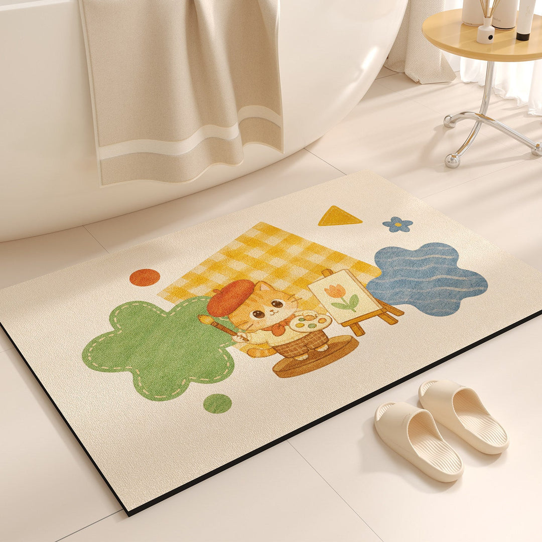 Cute Cartoon-Themed Bath Mat Kalsten