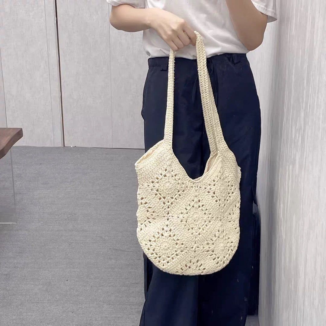 Handmade shoulder bag with floral motifs Kalsten