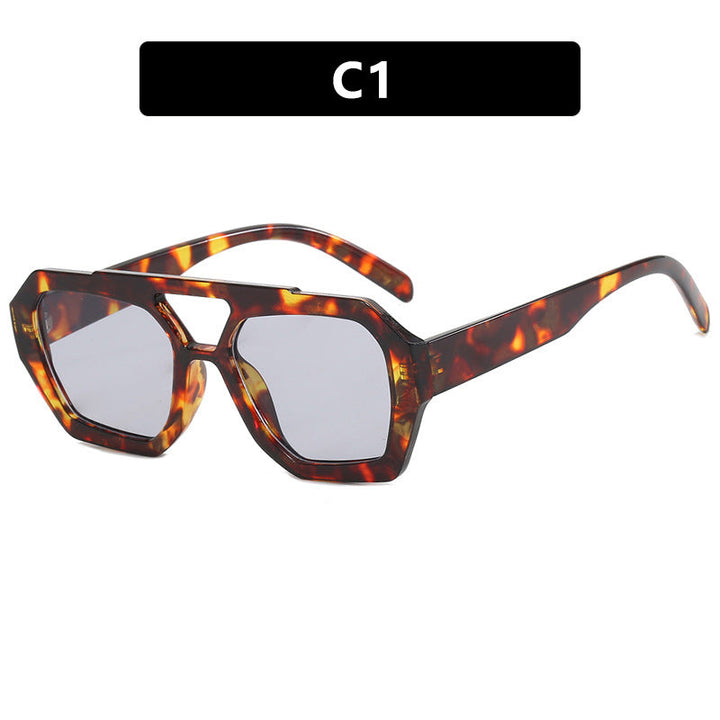 Women's geometric sunglasses made of durable plastic with polarized lenses Kalsten