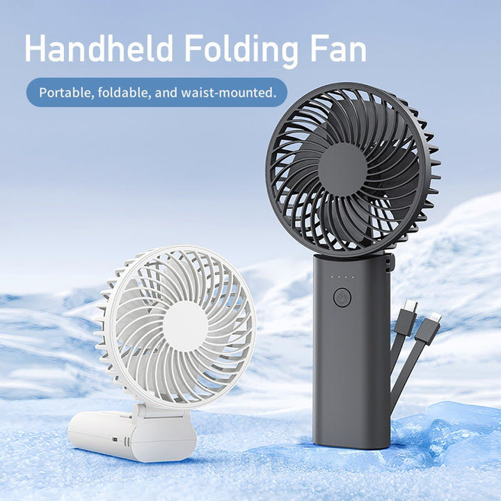 Unisex nan compact foldable rechargeable handheld fan with quiet brushless motor Kalsten