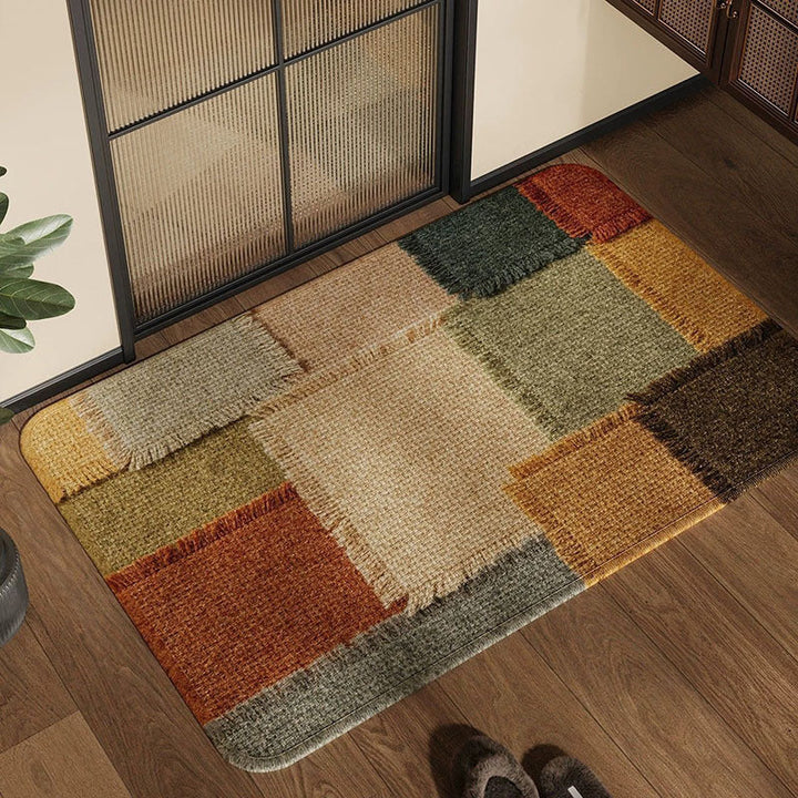 Textured Patchwork Area Rug