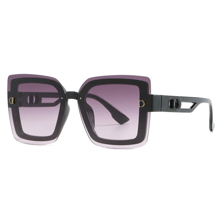 Ladies fashionable oversized sunglasses in geometric design Kalsten